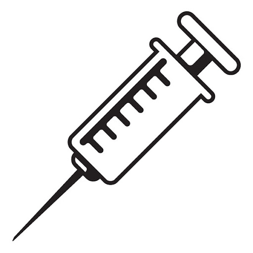  Black graphic of a needle